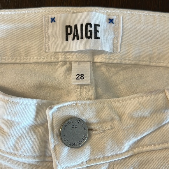 Paige Kylie Crop White Denim. Size 28 - Picture 4 of 8